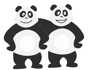 Panda avec un ami