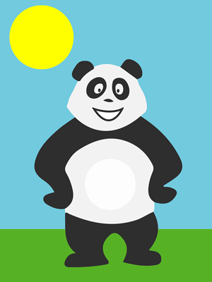Panda en pleine journée