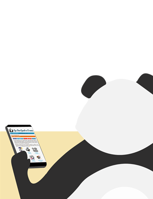 Panda sur son smartphone